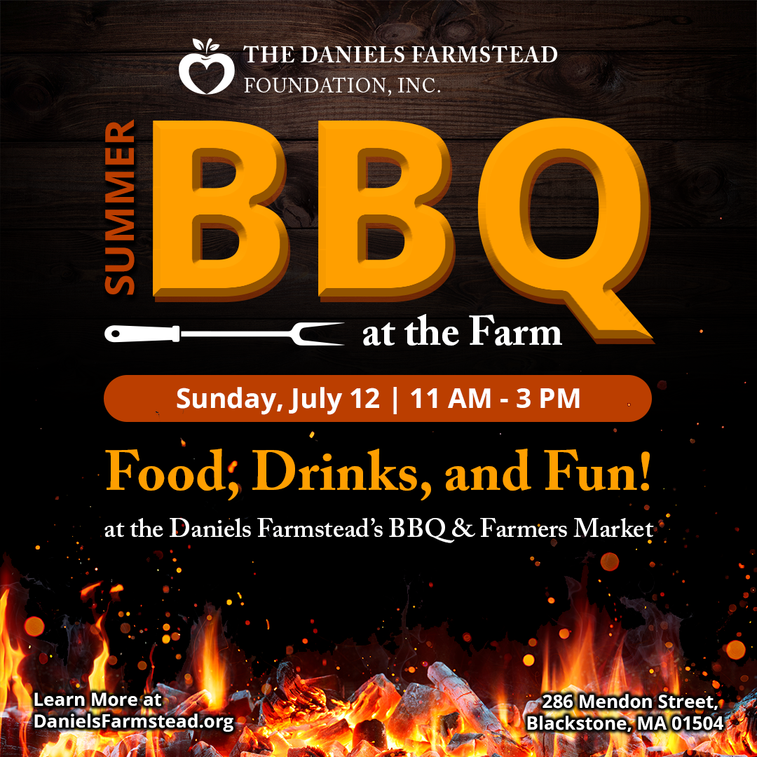 BBQ at the Farm on July 12, 2026 at the Daniels Farmstead