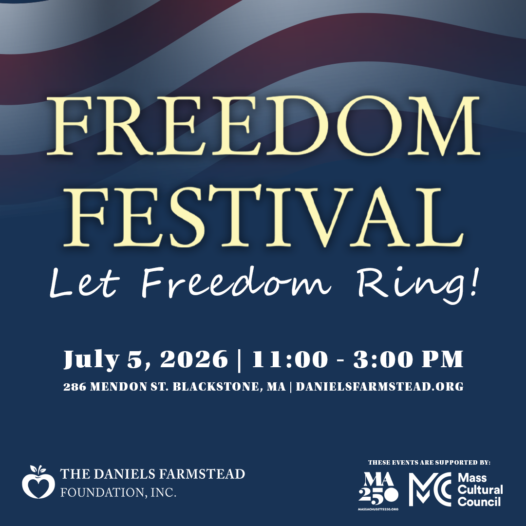 Freedom Festival on July 5, 2026 at the Daniels Farmstead